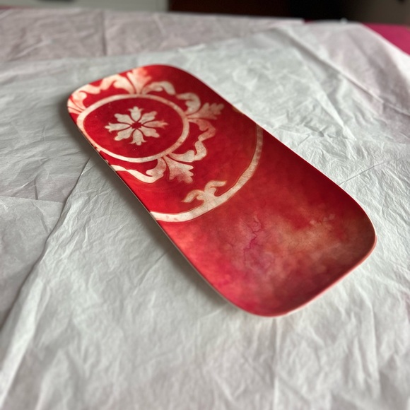 2 NWT Presidents Choice Tray set 18” and 15” French red gold patio melamine - Picture 10 of 10